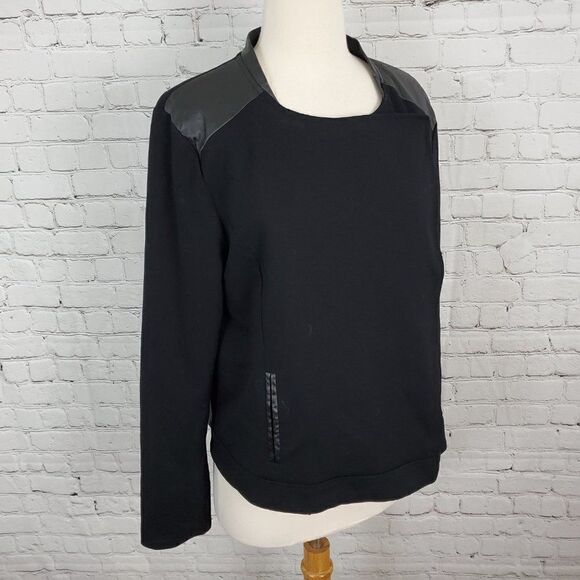 MAJESTIC Paris Black One Snap Flap Moto Jacket 4 6 L - Picture 3 of 7